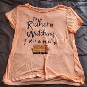 women large sheer orange FRIENDS tee